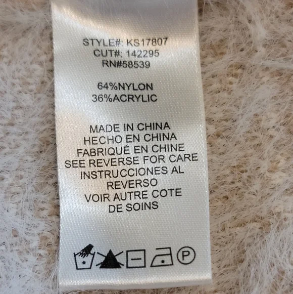 KUT from the Kloth Size-M Evea Camel Cream Houndstooth Turtleneck Sweater - Picture 11 of 12